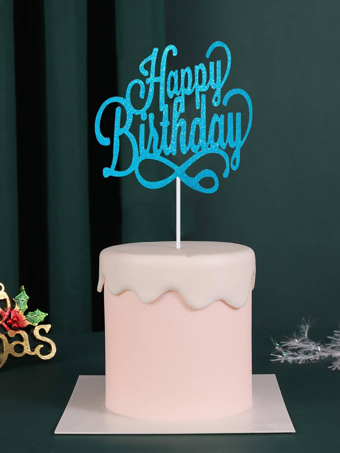 1 Khẩu Hiệu Đồ Họa Bánh Topper, Giấy Hiện Đại Trang Trí Trên Bánh Cho Bữa Tiệc - Màu xanh nhạt - Xem 1