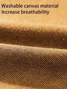 1pc canvas nail storage bag, multifunctional storage bag - Brown - View 4