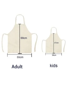 1pc Beer & Slogan Graphic Apron - Multicolor - View 5