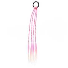 6pcs Kids Girls Hair Extension Colorful Braided Wigs Ponytail Rubber Bands Headwear Hair Accessories Casual,Y2k - Multicolor - View 3