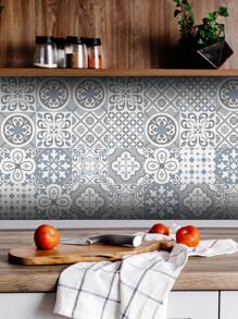 SUPSTICKER 1 cuộn Decal dán tường nhà bếp chống thấm nước dày phong cách Địa Trung Hải, Giấy dán tường trang trí chống nấm mốc, Có 3 kích cỡ: 11,81*47,24, 11,81*94,49, 11,81*141,73 inch, Hình dán, Decal dán tường, Decal vinyl trang trí nhà cửa, Vật phẩm trang trí mùa xuân Làm mới ngôi nhà của bạn, Hình dán trang trí Rama Quà tặng sinh nhật, tốt nghiệp - Nhiều màu - Xem 3