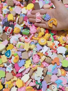 50 cái/bộ Phụ Kiện Trang Sức Tự Làm Hoạt Hình - Nhiều màu - Xem 3