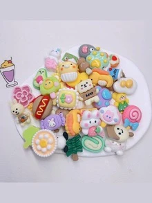 50 cái/bộ Phụ Kiện Trang Sức Tự Làm Hoạt Hình - Nhiều màu - Xem 2