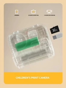 即時成像相機，可拍照/打印/自拍/錄影，最多可拍12000張1080p高清分辨率的照片，配備32GBTF存儲卡，支持多種語言切換，最佳假日禮物 - 粉色 - 查看 5
