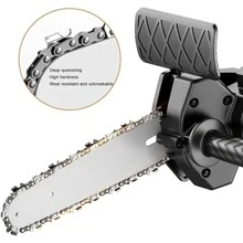 1入組，迷你電鑽鏈鋸，6英寸電鏈鋸鑽頭附件，鏈鋸鑽頭附件，鏈鋸轉換器，木工園藝用鏈鋸