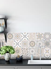 SUPSTICKER 1 cuộn Miếng dán tường nhà bếp chống dầu họa tiết Bohemian, không thấm nước, tự dính, có 3 kích cỡ: 11,81"X47,24"/94,49"/141,73" - Nhiều màu - Xem 6