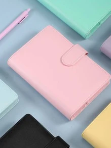 1pc Solid Color Binder Cover - Pink - View 2