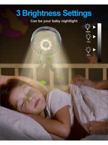 Misting Stroller Fan 6000mAh Battery Operated Portable Fan With Light & 360° Pivoting, Personal Fan With Flexible Tripod For Baby, Office, Travel,Treadmill,Outdoors - 黑色 - 查看 4