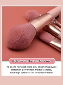 Bộ 8 cọ trang điểm mềm mại và mịn màng, Bộ cọ trang điểm, Bộ cọ trang điểm, Bộ trang điểm hoàn chỉnh, Bộ cọ trang điểm, Bộ trang điểm hoàn chỉnh, Bộ cọ, Bộ cọ trang điểm, Bộ quà tặng trang điểm - Hồng - Xem 5