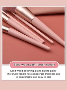 Bộ 8 cọ trang điểm mềm mại và mịn màng, Bộ cọ trang điểm, Bộ cọ trang điểm, Bộ trang điểm hoàn chỉnh, Bộ cọ trang điểm, Bộ trang điểm hoàn chỉnh, Bộ cọ, Bộ cọ trang điểm, Bộ quà tặng trang điểm - Hồng - Xem 4