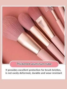 Bộ 8 cọ trang điểm mềm mại và mịn màng, Bộ cọ trang điểm, Bộ cọ trang điểm, Bộ trang điểm hoàn chỉnh, Bộ cọ trang điểm, Bộ trang điểm hoàn chỉnh, Bộ cọ, Bộ cọ trang điểm, Bộ quà tặng trang điểm - Hồng - Xem 6