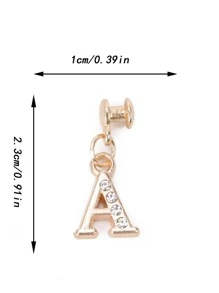 1 chiếc mặt dây chuyền trang trí bằng đá Rhinestone kim loại 26 chữ cái, tương thích với phụ kiện dây đeo đồng hồ Apple, phù hợp với phụ kiện dây đeo bằng silicon, tương thích với dây đeo đồng hồ Apple Series 8, 7, 6, 5, 4, 3, 2, 1 - Màu be - Xem 9