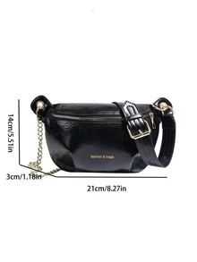Multi-Functional Chain Waist Bag - Black - View 7