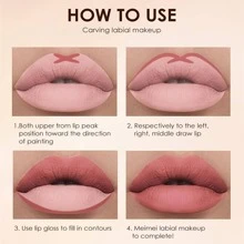 beauty glazed 12pcs Lipstick Makeup Set, 6pcs Velvety Matte Liquid Lipsticks + 6pcs Lip Liners Pencil, Waterproof Long Lasting Pigmented Professional Lip Gloss Kit Lip Make Up Gift Kit - 彩色 - 查看 5