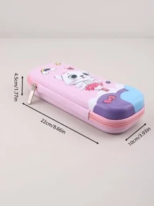 1 hộp bút chì họa tiết hoạt hình, hộp bút chì đa năng dễ thương cho học sinh - Màu Hồng baby - Xem 8