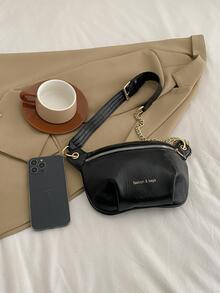 Multi-Functional Chain Waist Bag - Black - View 6