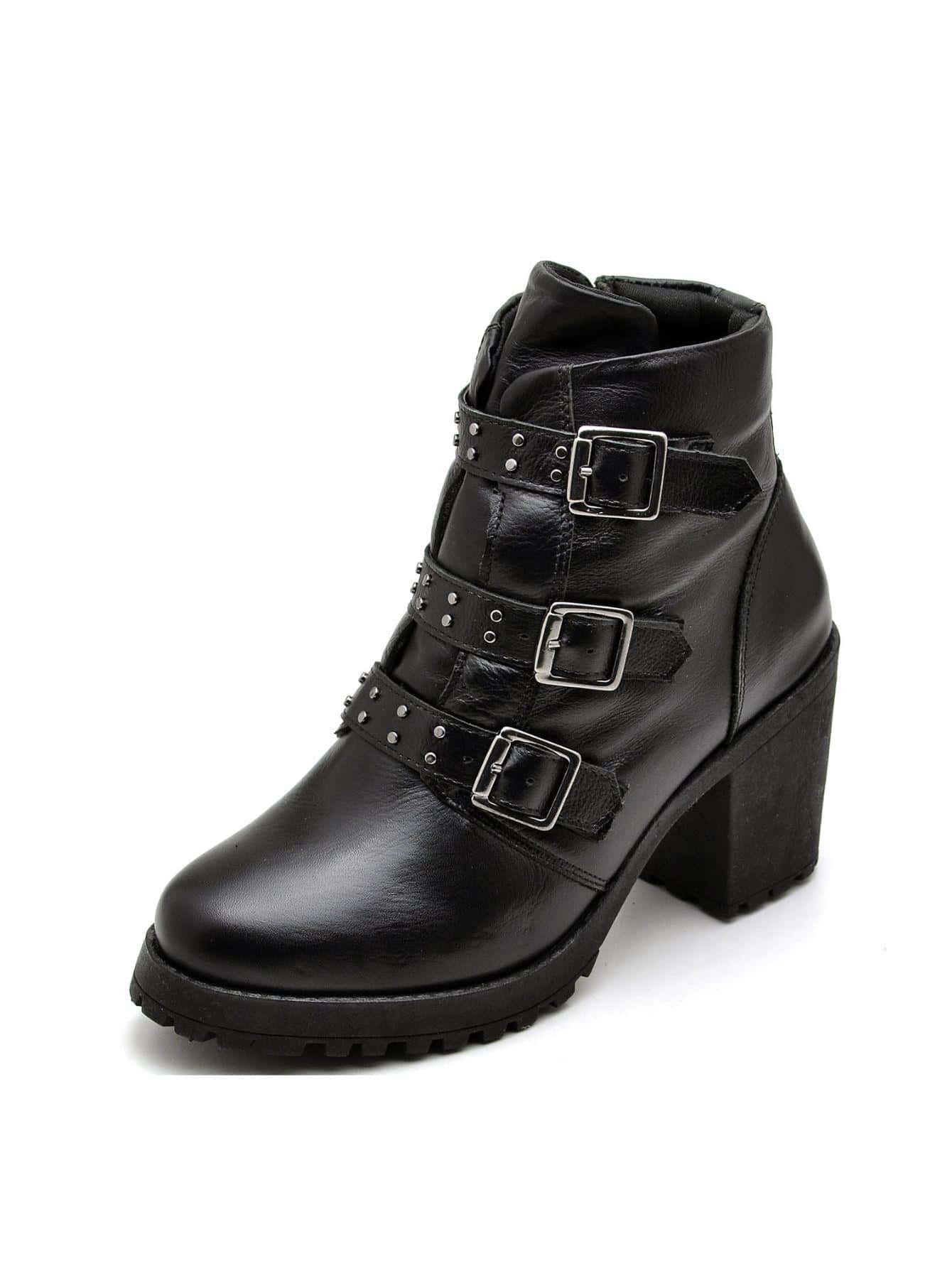 Women Fashion Boots - 黑色 - 查看 1