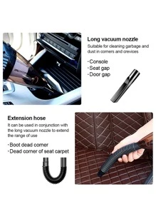 12v 通用汽車點煙器插座便攜式乾濕兩用吸塵器 - 白色 - 查看 6