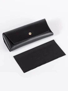 Hombres Gafas ligero rectángulo negro - Negro - Ver 7