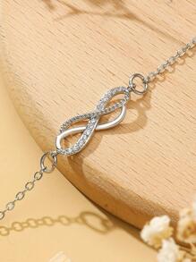 無窮象徵裝飾腳錬 - 銀色 - 查看 4