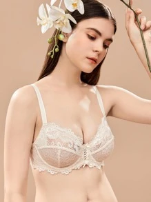 WINGSLOVE Lace Underwire Bra - Apricot - View 3