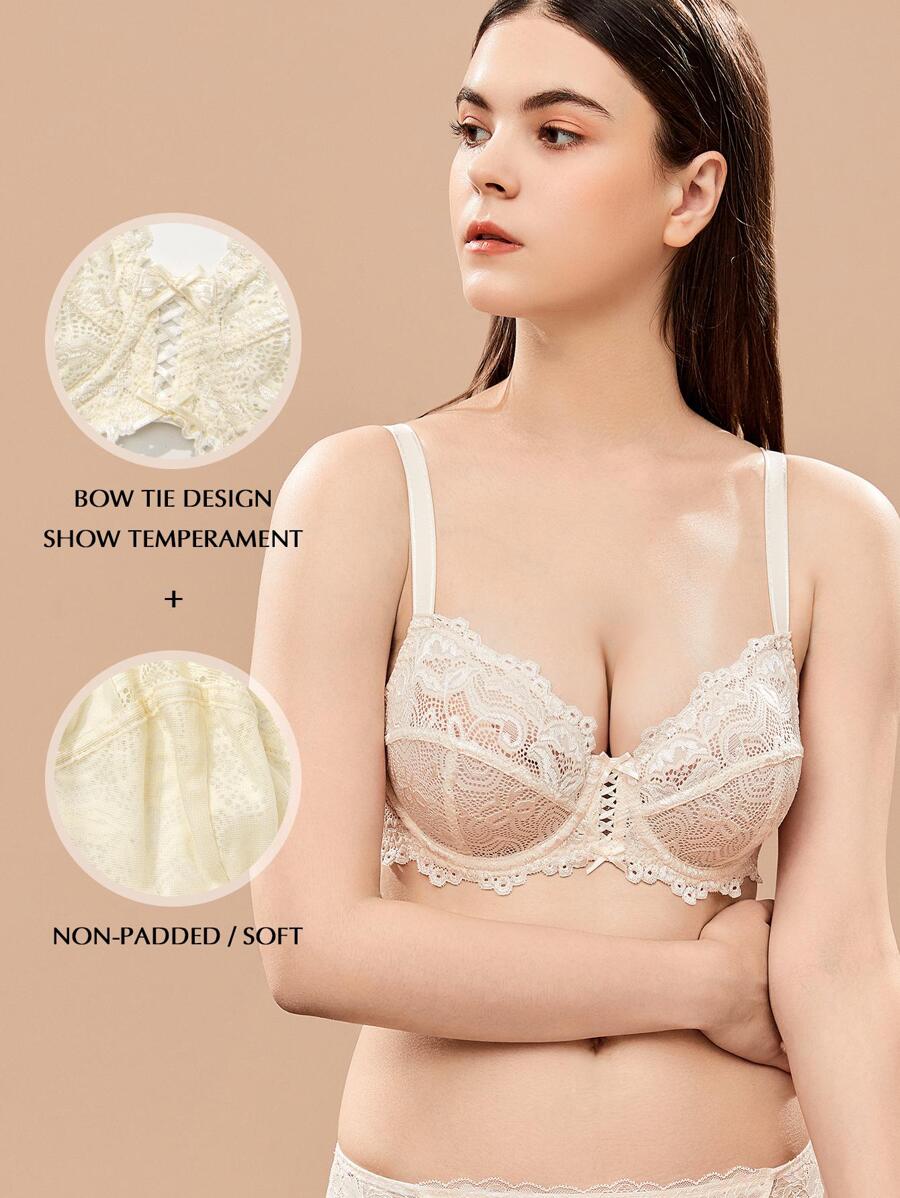 WINGSLOVE Lace Underwire Bra - Apricot - View 1