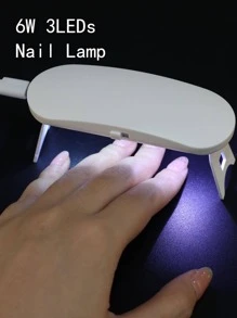 FULL BEAUTY 6W 小型指甲燈乾燥機蛋形紫外線 LED 燈單指凝膠拋光艙固化美甲機 - 白色 - 查看 1