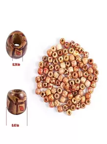 100颗木珠DIY发饰波西米亚风，头部饰品，女士发饰