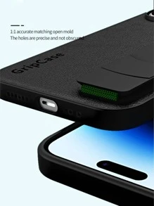 Vải Mẫu Da Cảm thấy Chống rơi Ốp lưng & bao da điện thoại Với Đàn hồi Băng tay - màu đen - Xem 3