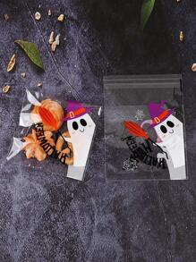 50 piezas/set de plástico Envasado de dulces modernista con estampado de dibujos animados Bolsa de almacenamiento de alimento para cocina - Multicolor - Ver 6