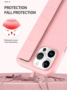 荔枝圖案皮膚感覺防摔手機殼帶彈性帶 - 粉色 - 查看 4