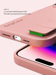 荔枝圖案皮膚感覺防摔手機殼帶彈性帶 - 粉色 - 查看 6