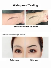 3D Black Eyebrow Tattoos Stickers Eyebrow Water Transfers Stickers Hair-Like Waterproof Eyebrow Stickers For Brow Shaping