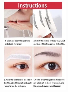 3D Black Eyebrow Tattoos Stickers Eyebrow Water Transfers Stickers Hair-Like Waterproof Eyebrow Stickers For Brow Shaping