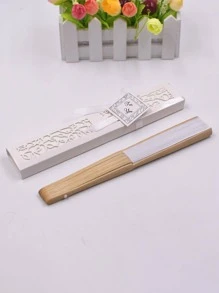 1pc Women Two Tone Fashionable Hand Fan For Daily Life Casual