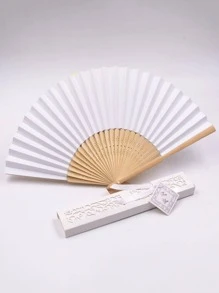 1pc Women Two Tone Fashionable Hand Fan For Daily Life Casual