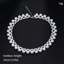 1入組優雅人造珍珠裝飾頸鏈適合女士日常裝飾 - 彩色 - 查看 2