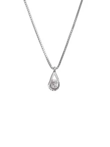 Collar con colgante con diamante de imitación gota de agua