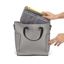 1入組收納內襯袋，雙拉鍊多功能收納袋 - 灰色 - 查看 2