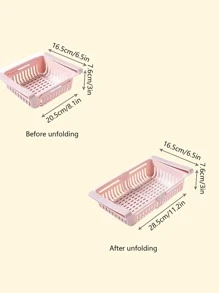 1pc PP Refrigerator Basket, Modern Multifunctional Refrigerator Organizer Box For Kitchen - White - View 5