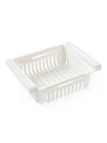 1pc PP Refrigerator Basket, Modern Multifunctional Refrigerator Organizer Box For Kitchen - White - View 1