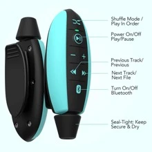 AGPTEK Waterproof MP3 Player for Swimming with Clip, 8GB IPX8 100% Waterproof Music Player with Bluetooth and Underwater Headphones, Model: S19E - 藍色 - 查看 6
