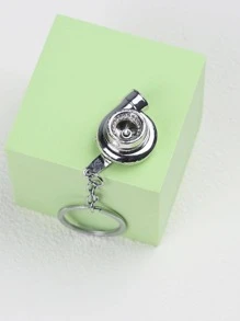 Llavero unicolor en forma de coche turbo - Plateado - Ver 4