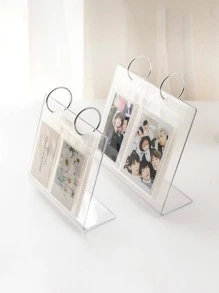 1pc Creative Acrylic Calendar Photo Album 3 Inch Couple Picture Frame Desktop Album Baby Album Office Decor,Back To School,School Supplies - Clear - View 1