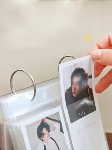 1pc Creative Acrylic Calendar Photo Album 3 Inch Couple Picture Frame Desktop Album Baby Album Office Decor,Back To School,School Supplies - Clear - View 2