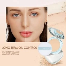 L'CHEAR 自然哑光定妆粉，防水防汗持久遮瑕蜜粉，轻盈控油粉底液 - 01 Natural - 查看 3