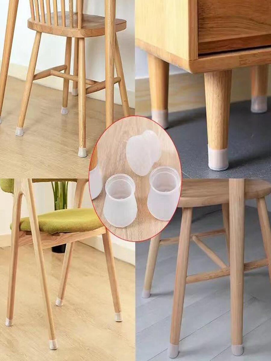 20pcs Furniture Chair Legs Protectors, Silicone Chair Leg Caps, Antislip Chair Leg Pads Caps