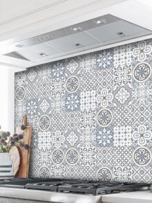 SUPSTICKER 1 cuộn Decal dán tường nhà bếp chống thấm nước dày phong cách Địa Trung Hải, Giấy dán tường trang trí chống nấm mốc, Có 3 kích cỡ: 11,81*47,24, 11,81*94,49, 11,81*141,73 inch, Hình dán, Decal dán tường, Decal vinyl trang trí nhà cửa, Vật phẩm trang trí mùa xuân Làm mới ngôi nhà của bạn, Hình dán trang trí Rama Quà tặng sinh nhật, tốt nghiệp - Nhiều màu - Xem 5