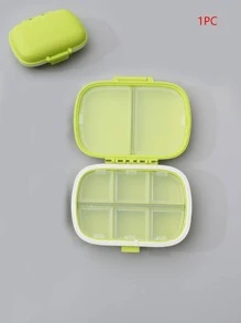 Công cụ sắp xếp thuốc hàng ngày, Hộp đựng thuốc cầm tay 8 ngăn - màu xanh lá - Xem 2