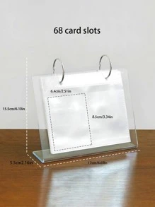 1pc Creative Acrylic Calendar Photo Album 3 Inch Couple Picture Frame Desktop Album Baby Album Office Decor,Back To School,School Supplies - Clear - View 7